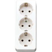 SCHUKO®-розетка, 3-ная, 16 A / 250 В ~, 10 S 23 LA WW