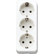 SCHUKO®-розетка, 3-ная, 16 A / 250 В ~, 10 S 23 L WW