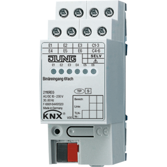 KNX ввод бинарный, 6 групп, 2116 REG