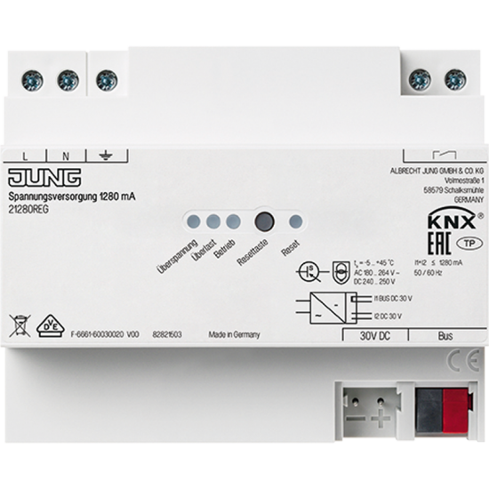 KNX блок питания, 1280 мA, 21280 REG