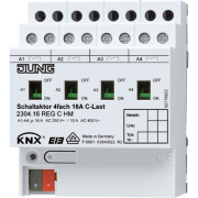 KNX актуатор коммутирующий, 4 группы, C-нагрузка, 2304.16 REGCHM
