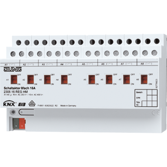 KNX актуатор коммутирующий, 8 групп, 2308.16 REGHM