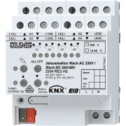KNX актуатор жалюзи 4 группы AC 110 – 230 В, 2 группы DC 12 – 48 В, 2504 REGHE