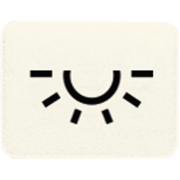 Lens with symbol, opaque, 33 L