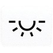 Lens with symbol, opaque, 33 L WW