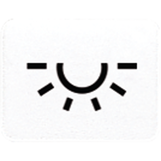 Lens with symbol, opaque, 33 L WW