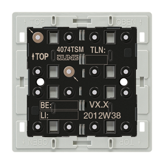 KNX кнопочный модуль стандарт, 4 группы, 4074 TSM