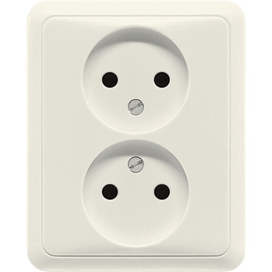 2-gang socket, 2-pole without earth 16 A / 250 V ~, 5010 U