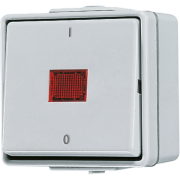 Выключатель одноклавишный10 AX / 250 В ~ с окошком, 602 KOW