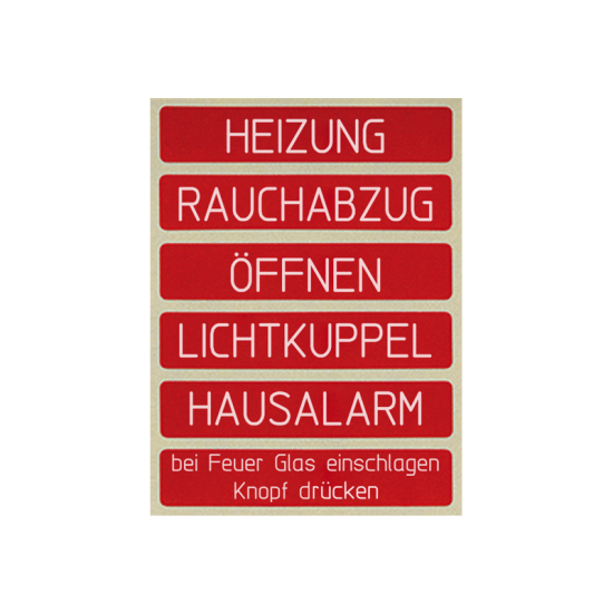 Adhesive labels with inscription, 60 FO