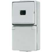 SCHUKO® socket 16 A / 250 V ~with push-button 10 A / 250 V ~ (without lens), 671 W