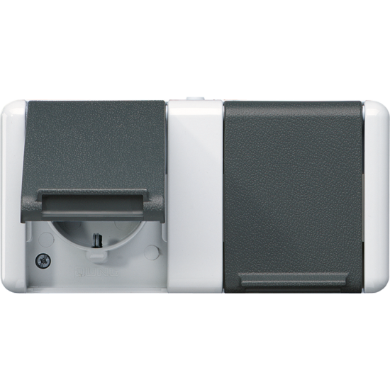 2-gang SCHUKO® socket 16 A / 250 V ~, 8220-1 W