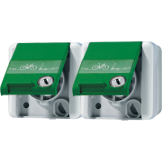 2-gang SCHUKO® socket 16 A / 250 V ~, 8220 GN NAWSLEB