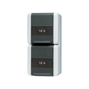 2-gang SCHUKO® socket 16 A / 250 V ~, 822 KINAW