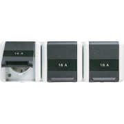 SCHUKO®-розетка, 3-ная, 16 A / 250 В ~, 8230 NAW