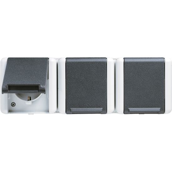 SCHUKO®-розетка, 3-ная, 16 A / 250 В ~, 8230 W