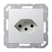 1-gang socket, Swiss system, type 13, A 1520-13 BF SEV AL