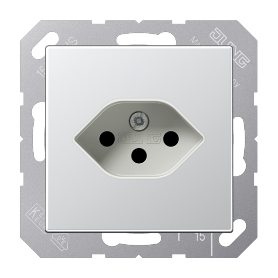 1-gang socket, Swiss system, type 13, A 1520-13 BF SEV AL