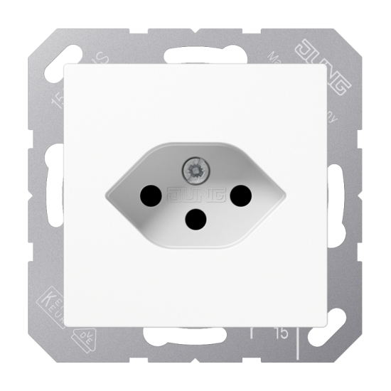 1-gang socket, Swiss system, type 13, A 1520-13 BF SEV WW