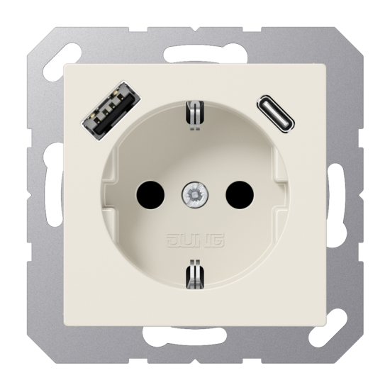 SCHUKO® socket with USB charger, A 1520-15 CA