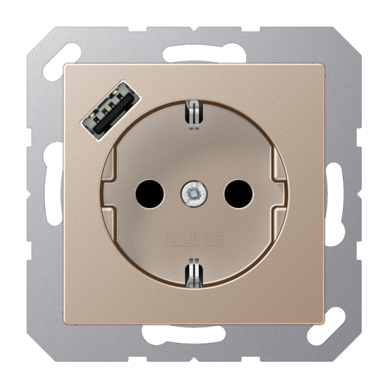 SCHUKO® socket with USB charger, A 1520-18 A CH