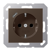 SCHUKO® socket with USB charger, A 1520-18 C MO