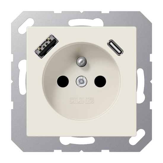 Розетка, франко-бельгийской системы, c USB зарядным устройством, A 1520 F-15 CA