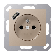 Розетка, франко-бельгийской системы, c USB зарядным устройством, A 1520 F-18 A CH