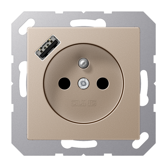 Розетка, франко-бельгийской системы, c USB зарядным устройством, A 1520 F-18 A CH