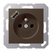 Розетка, франко-бельгийской системы, c USB зарядным устройством, A 1520 F-18 A MO