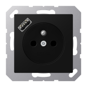 Розетка, франко-бельгийской системы, c USB зарядным устройством, A 1520F-18 A SWM