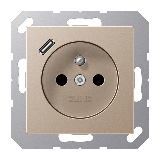 Розетка, франко-бельгийской системы, c USB зарядным устройством, A 1520 F-18 C CH
