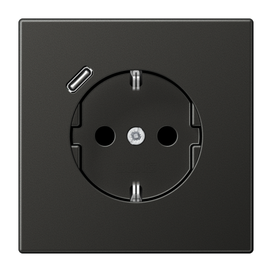 SCHUKO® socket with USB charger, AL 1520-18 C AN-L