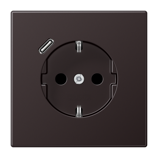 SCHUKO® socket with USB charger, AL 1520-18 C D-L