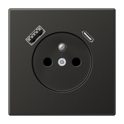 Розетка, франко-бельгийской системы, c USB зарядным устройством, AL 1520 F-15 CA AN-L