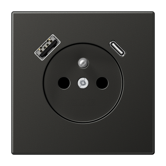 Розетка, франко-бельгийской системы, c USB зарядным устройством, AL 1520 F-15 CA AN-L
