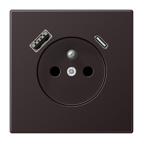 Розетка, франко-бельгийской системы, c USB зарядным устройством, AL 1520 F-15 CA D-L