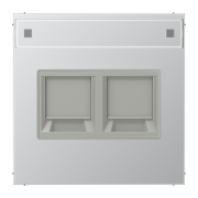 Плата (фиксация защёлкиванием) с полем для надписи 12 x 55 мм, AL 1969-2 NA AT