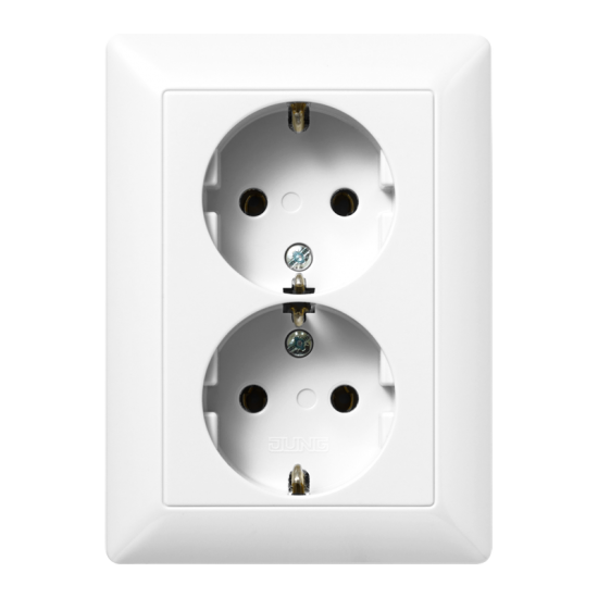 2-gang SCHUKO® socket 16 A / 250 V ~, AS 5020 KIU WW