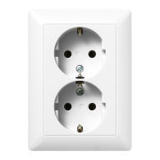 2-gang SCHUKO® socket 16 A / 250 V ~, AS 5022 U WW