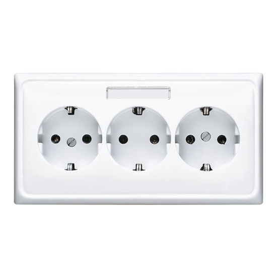 SCHUKO®-розетка для кабельных каналов 16 A / 250 B ~, CD 523 NA WW
