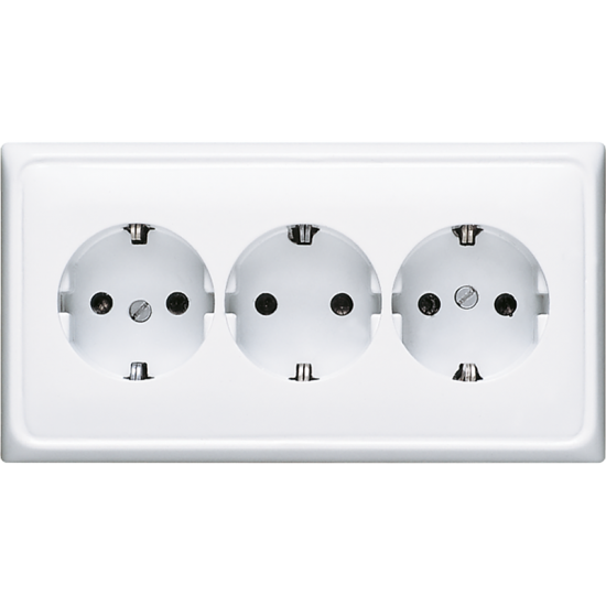 SCHUKO®-розетка для кабельных каналов 16 A / 250 B ~, CD 523 WW