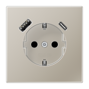 SCHUKO® socket with USB charger, ES 1520-15 CA-L