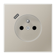 Розетка, франко-бельгийской системы, c USB зарядным устройством, ES 1520 F-18 C-L