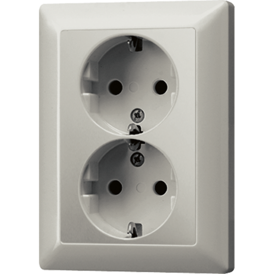 2-gang SCHUKO® socket 16 A / 250 V ~, ES 5020 KI-L