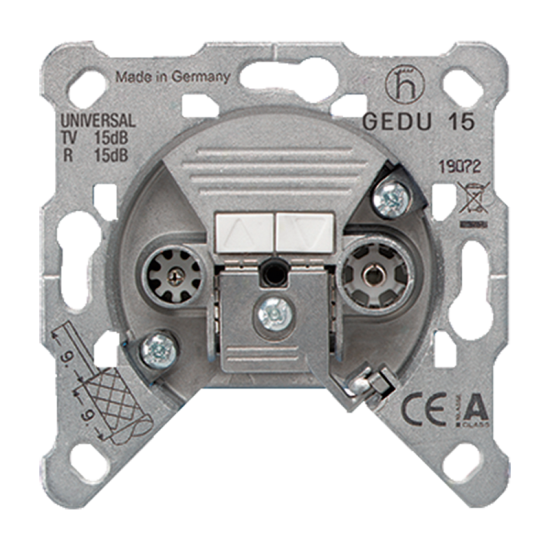 TV-FM socket outlet insert, GEDU 15
