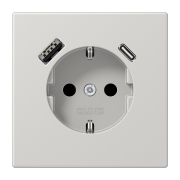 SCHUKO® socket with USB charger, LS 1520-15 CA LG