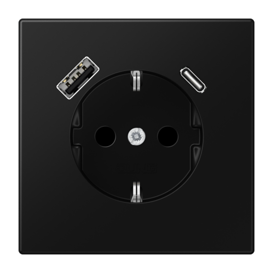 SCHUKO® socket with USB charger, LS 1520-15 CA SWM