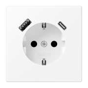 SCHUKO® socket with USB charger, LS 1520-15 CA WWM