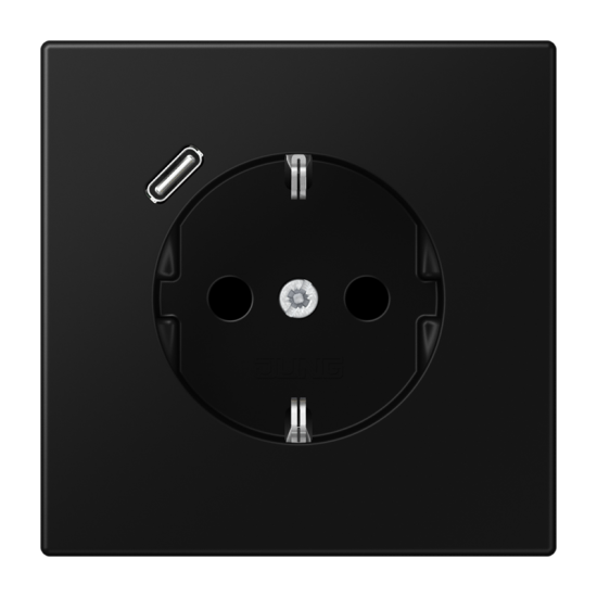 SCHUKO® socket with USB charger, LS 1520-18 C SWM
